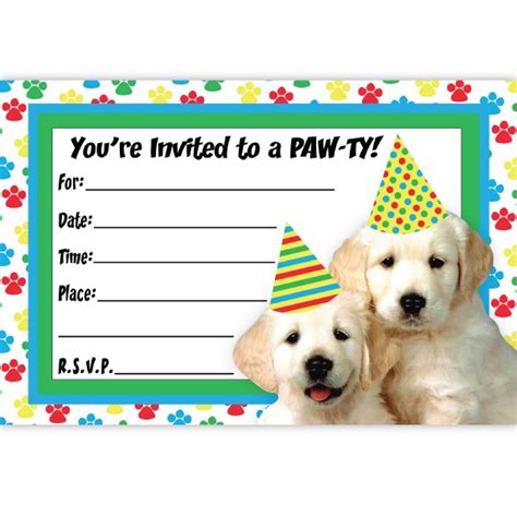 puppy party invitation|dog party invitations template free.